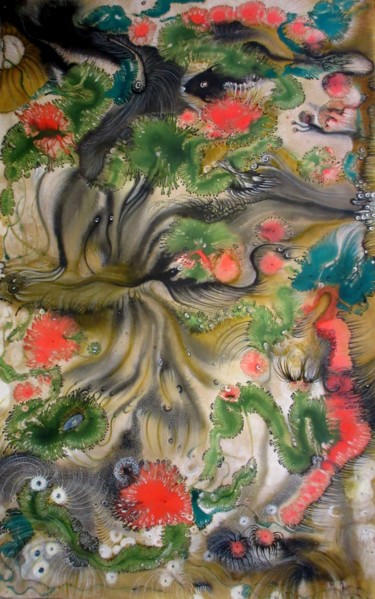 Peinture intitulée "Sea Spells (coll. p…" par Izabella Ortiz, Œuvre d'art originale