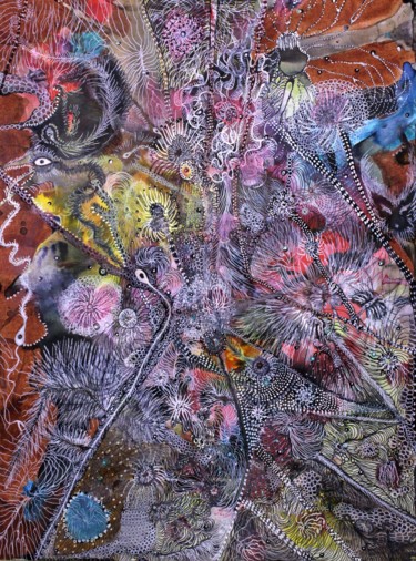 Fluffy Feelings (coll.privée, France) Peinture intitulée "Fluffy Feelings (co…" par Izabella Ortiz, Œuvre d'art originale
