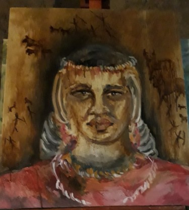Картина под названием "Воин" - Яна Александровна, Подлинное произведение искусства, Масло