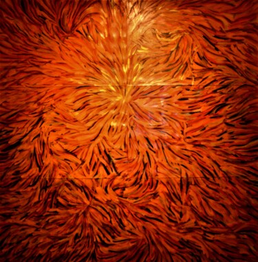 Pintura intitulada "Vagues d'éruptions" por Iztok Šostarec, Obras de arte originais, Pigmentos