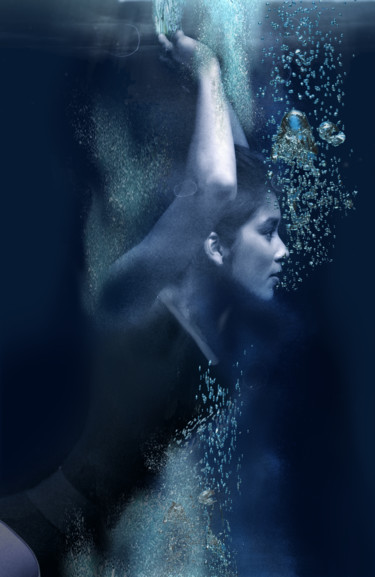 Arts numériques intitulée "Under water portrait" par Jorge Baptista Alves, Œuvre d'art originale, Photo montage