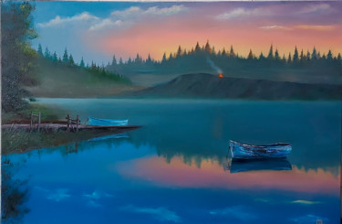 Картина под названием "Original oil painti…" - Юлия Муравейникова, Подлинное произведение искусства, Масло