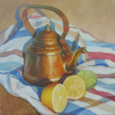 Картина под названием "Stillife oil painti…" - Юлия Муравейникова, Подлинное произведение искусства, Масло Установлен на Дер…