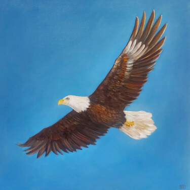 Картина под названием "In the sky" - Юлия Муравейникова, Подлинное произведение искусства, Масло