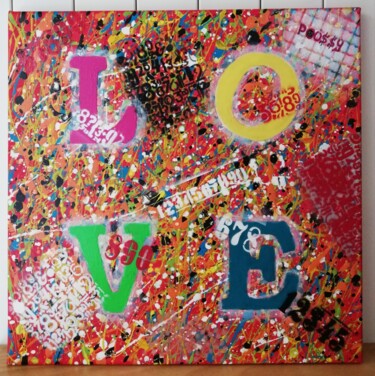 Malerei mit dem Titel "Pop Art" von Poussy, Original-Kunstwerk, Acryl
