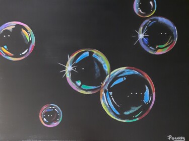 Картина под названием "Bubbles" - Poussy, Подлинное произведение искусства, Акрил