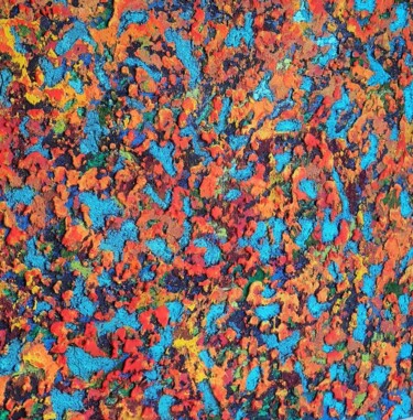 Painting titled "Corals" by Poussy, Original Artwork, Acrylic