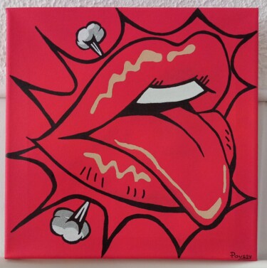 Painting titled "Funy" by Poussy, Original Artwork, Acrylic