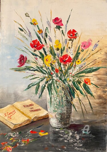 Peinture intitulée "Fleurs des champs" par Joseph Campoy, Œuvre d'art originale, Huile