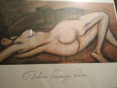 Estampas & grabados titulada "Obra Débora Arango" por Juan Vallejos, Obra de arte original, Acuarela Montado en Panel de mad…