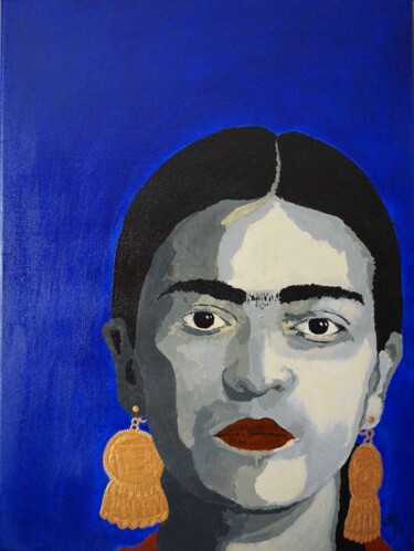 Pintura titulada "Frida 1" por J E Colectivo, Obra de arte original, Acrílico Montado en Bastidor de camilla de madera