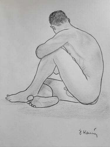 Drawing titled "Feeling" by J. Kaspin, Original Artwork, Pencil