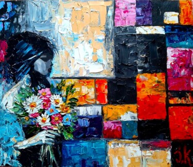 Peinture intitulée "Bouquet d'Émotions" par J. Kaspin, Œuvre d'art originale, Huile