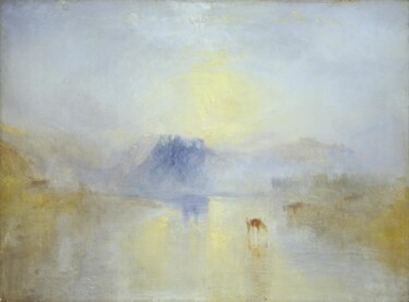 Pittura intitolato "Château de Norham,…" da J. M. W. Turner, Opera d'arte originale, Olio