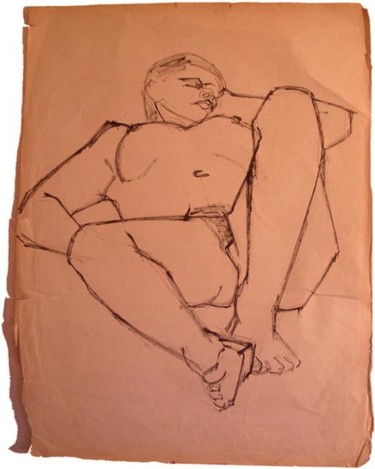 Painting titled "nude sketch" by J-Mail, Original Artwork