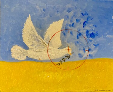 Peinture intitulée "La cible !" par J-Ph Verselin, Œuvre d'art originale, Huile Monté sur Châssis en bois