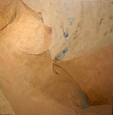 Schilderij getiteld "Buste" door J-Ph Verselin, Origineel Kunstwerk, Olie Gemonteerd op Frame voor houten brancard
