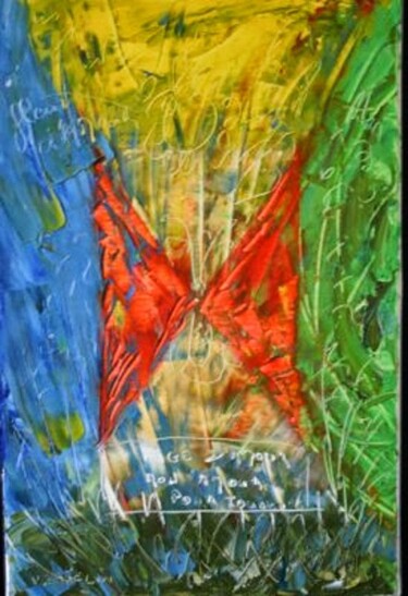 Картина под названием "Lettre d'amour" - J-Ph Verselin, Подлинное произведение искусства, Масло Установлен на Деревянная рам…