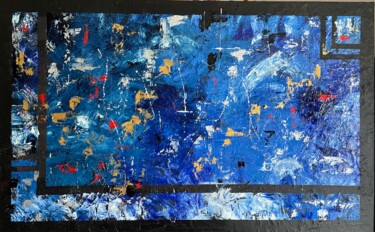 绘画 标题为“douceur Bleu” 由J-Ph Verselin, 原创艺术品, 油 安装在木质担架架上
