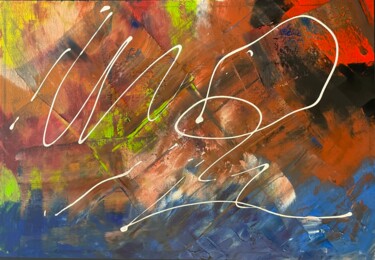 Peinture intitulée "Abstraction" par J-Ph Verselin, Œuvre d'art originale, Huile Monté sur Châssis en bois