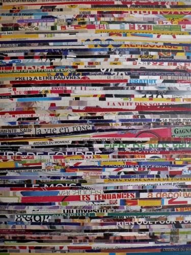 Collages intitulée ""Consom'Action"" par Jacques Pinceloup, Œuvre d'art originale, Collages