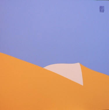 Painting titled ""La dune, façonnée…" by Jacques Pinceloup, Original Artwork, Acrylic Mounted on Cardboard