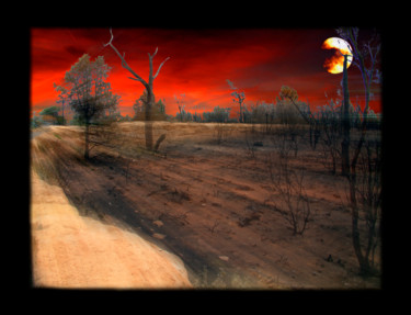 Photographie intitulée "Fire Storm" par John Pingree, Œuvre d'art originale, Photographie numérique