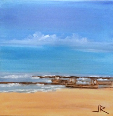 Painting titled "Seashore" by Jana Ruppertova, Original Artwork, Oil