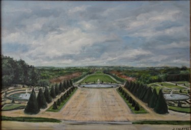 Malerei mit dem Titel "Le parc de Sceaux" von Julien Salette, Original-Kunstwerk, Öl Auf Keilrahmen aus Holz montiert