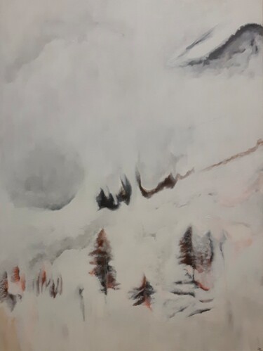 Painting titled "Avalanche" by J Van Ginneken, Original Artwork, Acrylic