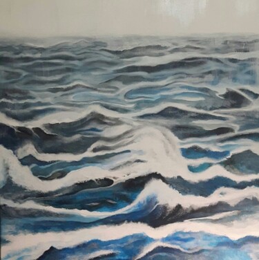 Malarstwo zatytułowany „Waters” autorstwa J Van Ginneken, Oryginalna praca, Akryl