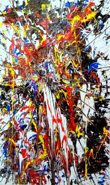 Peinture intitulée "Lightning-Crashes" par Marcel Van Vliet, Œuvre d'art originale, Acrylique