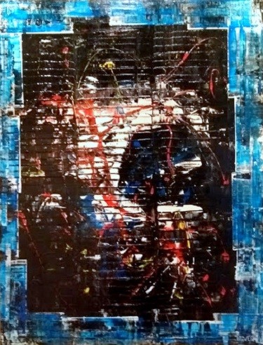 Картина под названием "Indio" - Marcel Van Vliet, Подлинное произведение искусства, Акрил Установлен на Деревянная панель