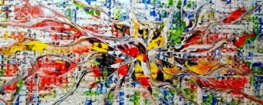 Картина под названием "Freedom XXL" - Marcel Van Vliet, Подлинное произведение искусства, Акрил Установлен на Деревянная пан…