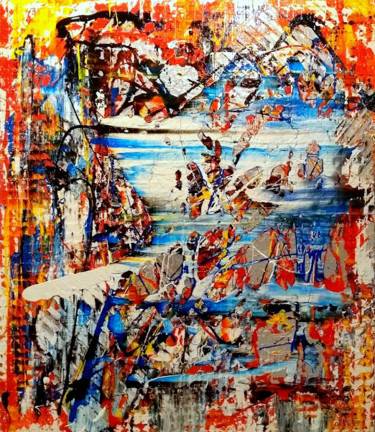 Картина под названием "Spirit-01" - Marcel Van Vliet, Подлинное произведение искусства, Акрил Установлен на Деревянная панель