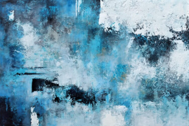 Painting titled "Mood of Blue" by J. Woko, Original Artwork, Acrylic