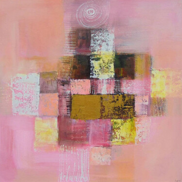 Ζωγραφική με τίτλο "Pink Progression" από J. Woko, Αυθεντικά έργα τέχνης, Ακρυλικό