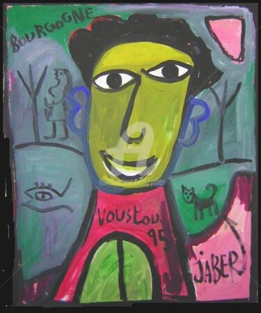 Peinture intitulée "Portrait" par Monsieur Jaber, Œuvre d'art originale, Autre