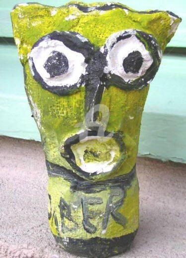Sculpture intitulée "Totem" par Monsieur Jaber, Œuvre d'art originale