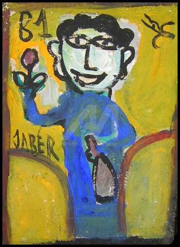 Painting titled "Portrait" by Monsieur Jaber, Original Artwork, Other