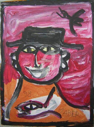 Peinture intitulée "Portrait" par Monsieur Jaber, Œuvre d'art originale