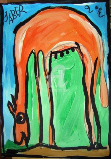 Peinture intitulée "Ma gazelle" par Monsieur Jaber, Œuvre d'art originale