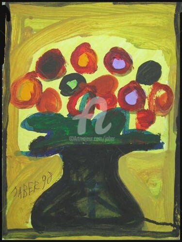 Peinture intitulée "Bouquet" par Monsieur Jaber, Œuvre d'art originale