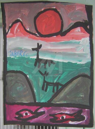 Peinture intitulée "de nuit" par Monsieur Jaber, Œuvre d'art originale