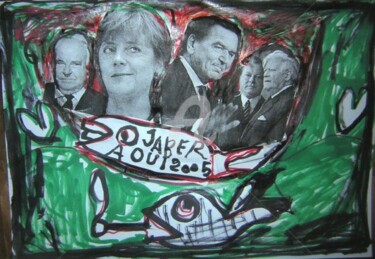 Peinture intitulée "elections en allema…" par Monsieur Jaber, Œuvre d'art originale