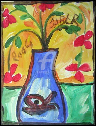 Peinture intitulée "bouquet de fleurs" par Monsieur Jaber, Œuvre d'art originale