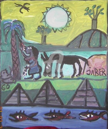 Peinture intitulée "egypte" par Monsieur Jaber, Œuvre d'art originale