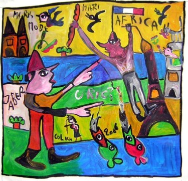 Peinture intitulée "pret à partir" par Monsieur Jaber, Œuvre d'art originale