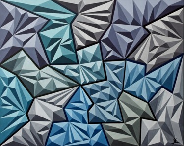 Malerei mit dem Titel "BROKEN DIAMONDS II" von Jacek Bielawski, Original-Kunstwerk, Acryl