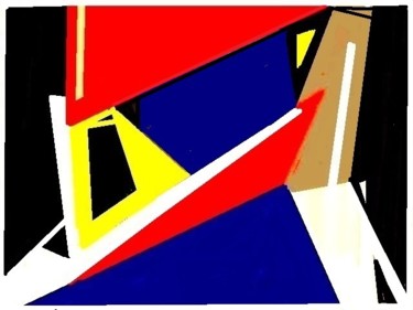 Malerei mit dem Titel "THE BLUE RED digita…" von Jac Ansems, Original-Kunstwerk, Andere